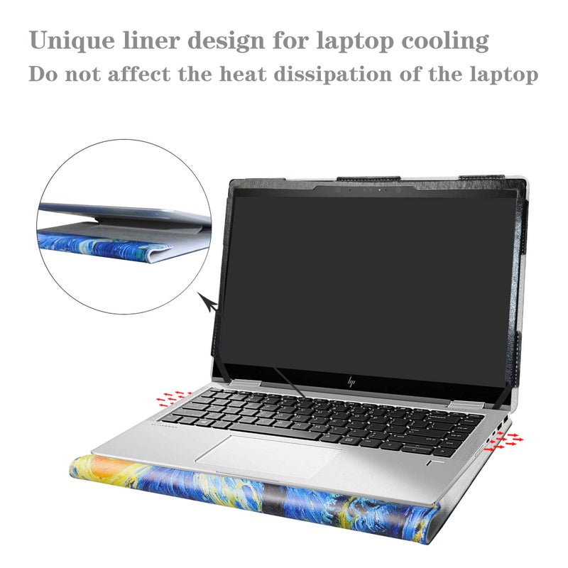 Alapmk Protective Case for HP ZBook Firefly 14 G7/ ZBook Firefly 14 G8/ ProBook 440 G8 G9 G10/ProBook 445 G8 G9 G10/ ProBook 640 G8 G9/ Elite mt645 G7/ 14-emXXXX 14-em0047nr 14",Starry Night - Image 5